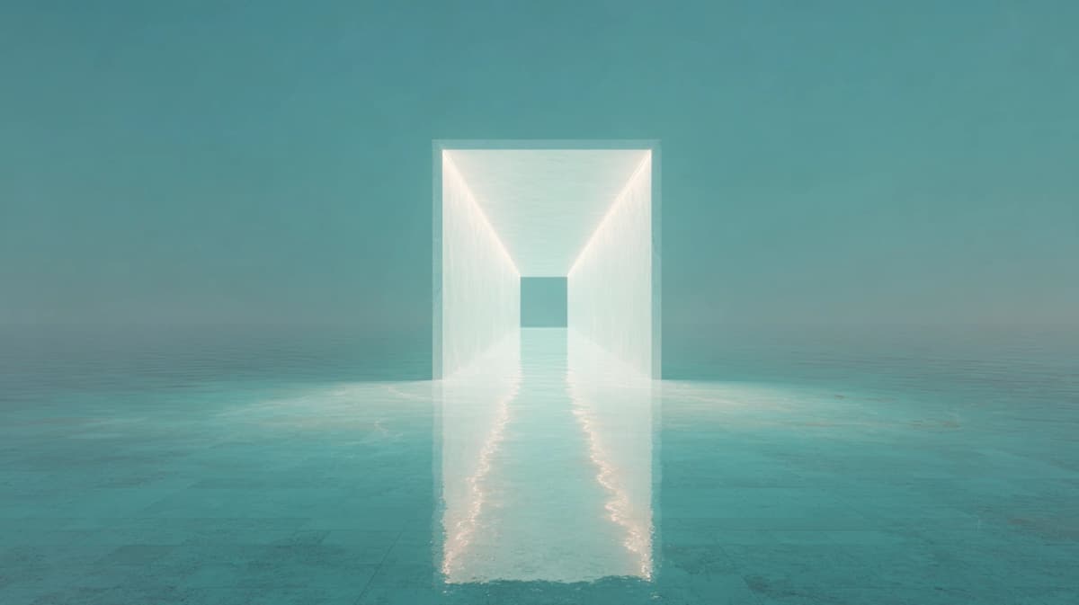 Heller Korridor als Symbol für Klarheit und Schutz