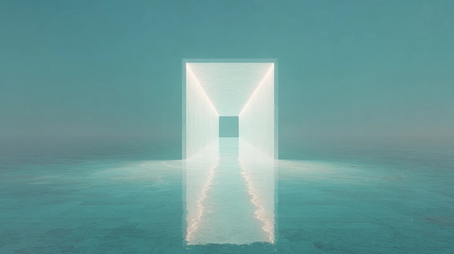 Lichtportal-Korridor — Verbindung zwischen Systemen, nahtlos und hell