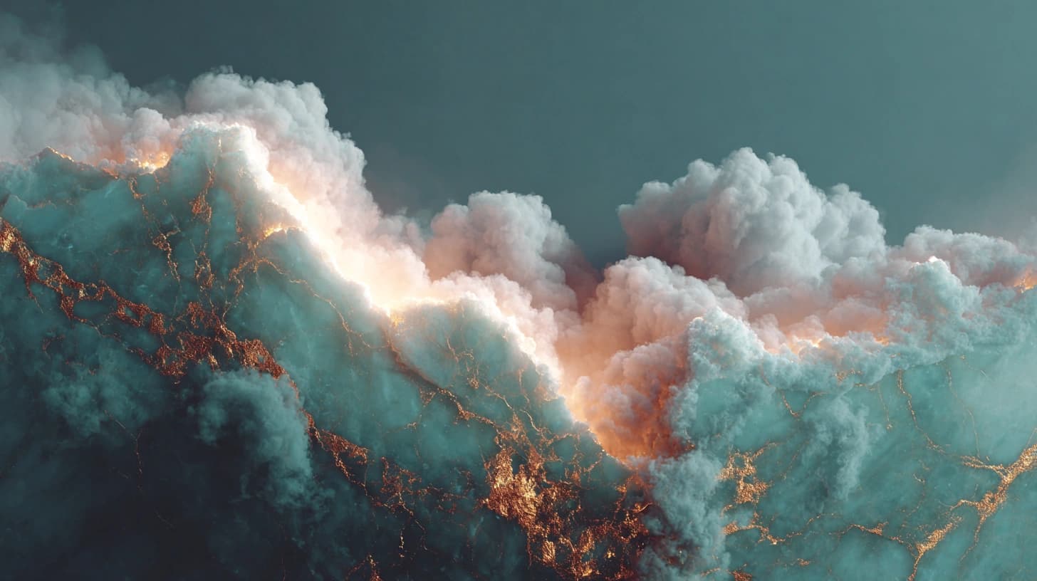 Marmor-Textur mit goldenen Wolken — Beständigkeit und Vertrauen